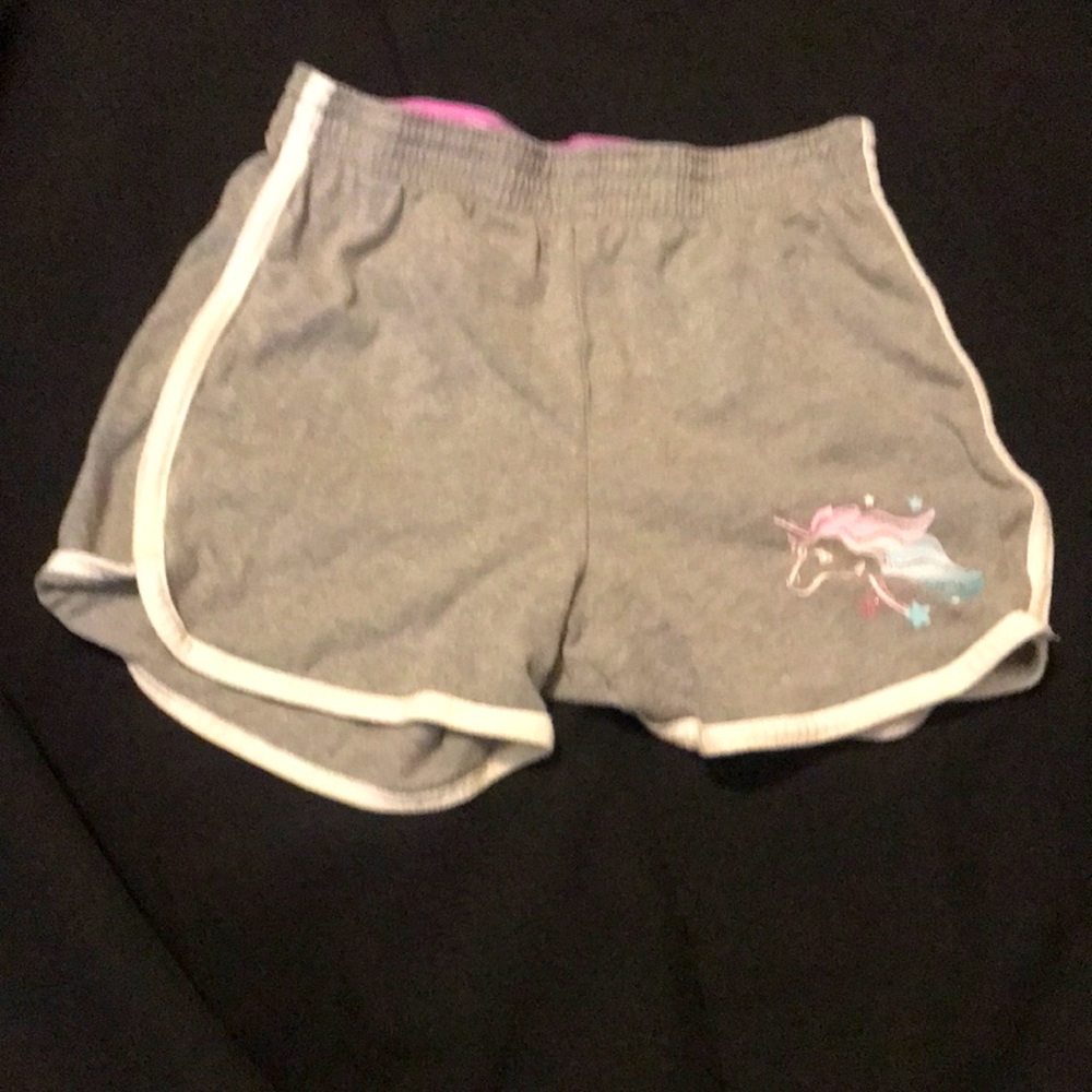 Cute grey and purple unicorn shorts